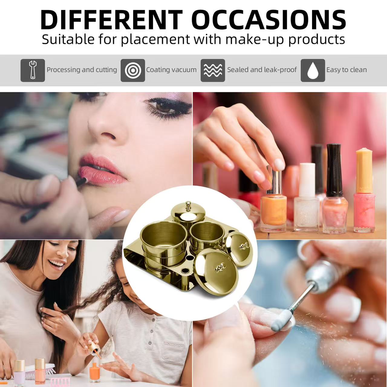 stainless steel nail powder holder